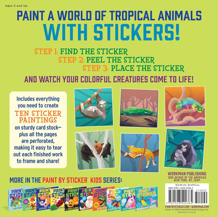Paint by Stickers Kids: Rainforest Animals