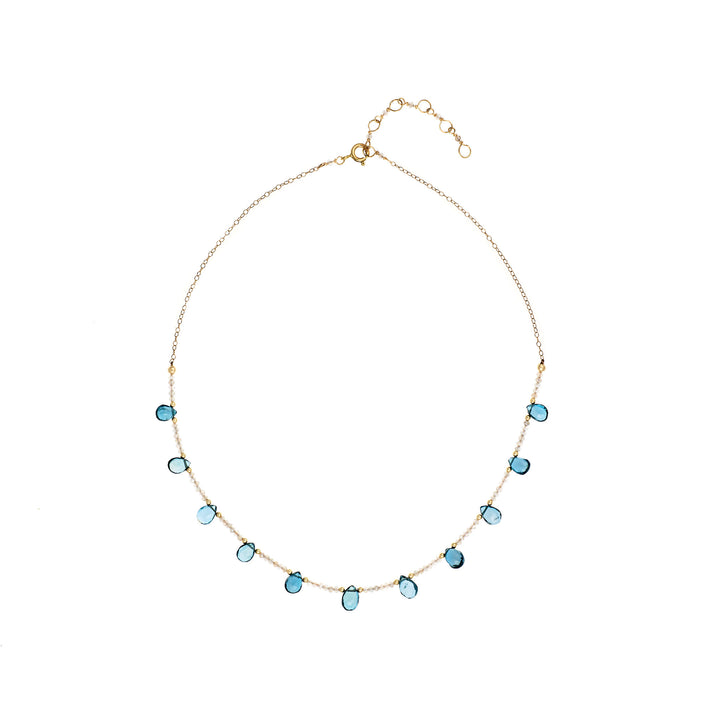 London Blue Topaz & Labradorite Collar Necklace