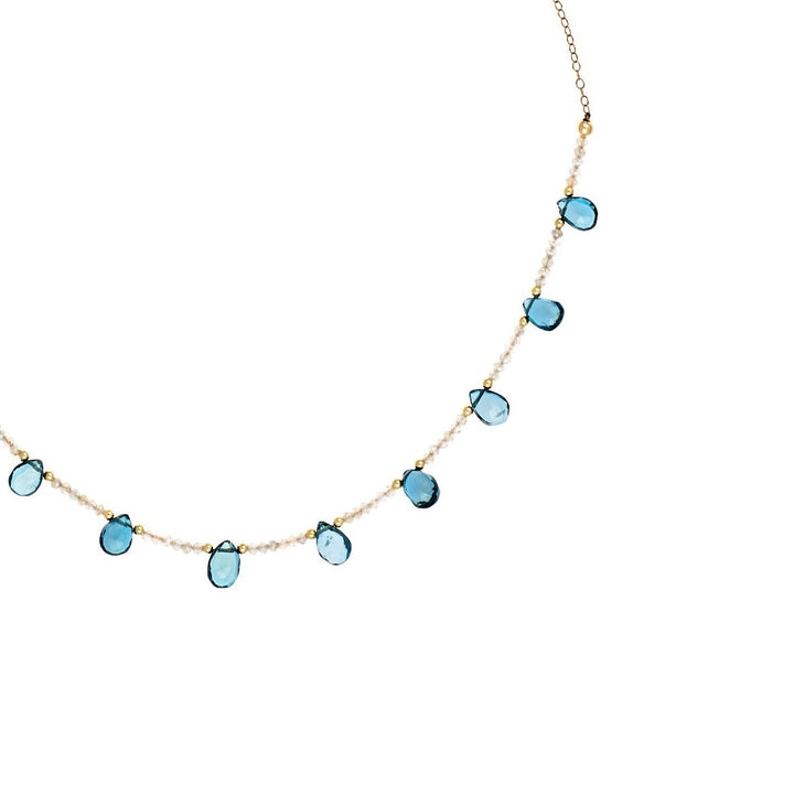 London Blue Topaz & Labradorite Collar Necklace