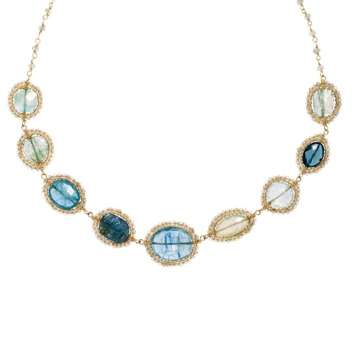 Celia Blue & Green Gemstones Signature Style Necklace