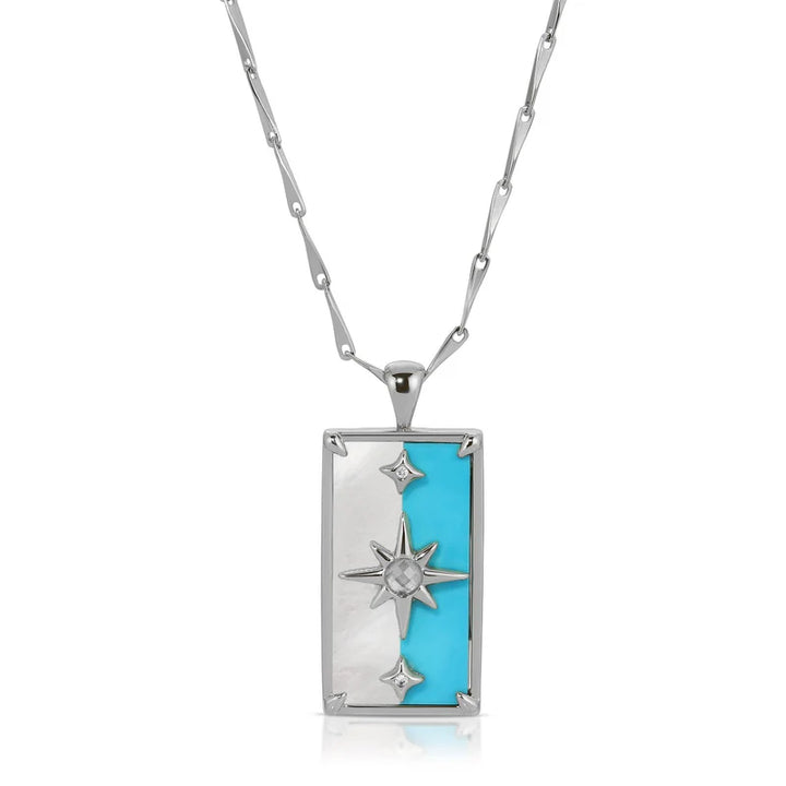 Starman Pendant Split Gem Necklace