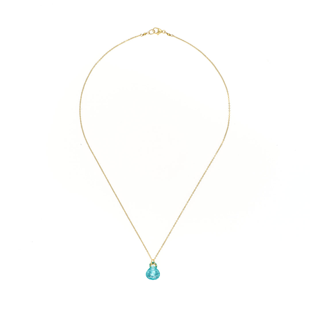 Apatite with Silk Cord Bail Necklace