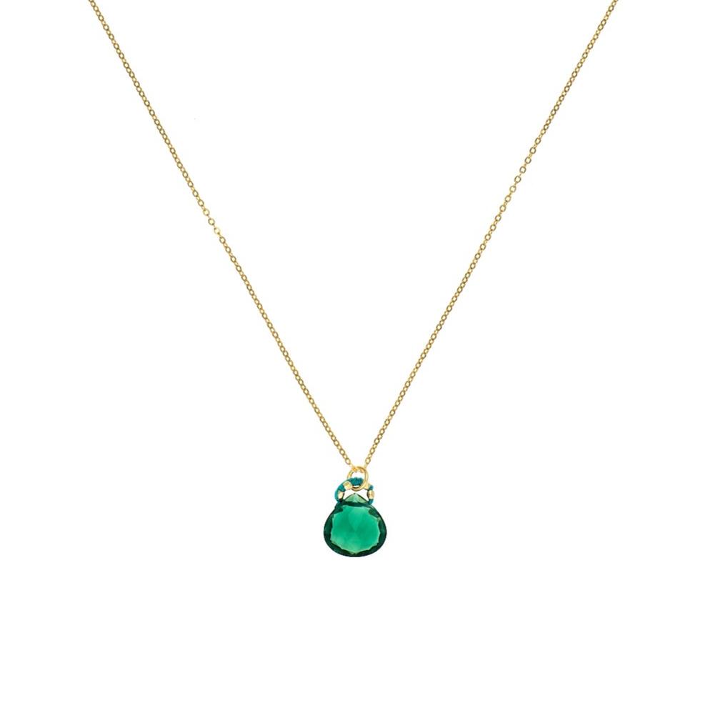 Indicolite Quartz with Silk Cord Necklace