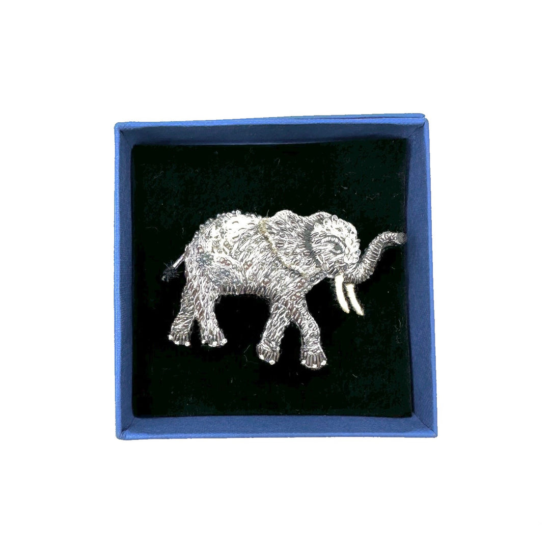 African Elephant Brooch Pin