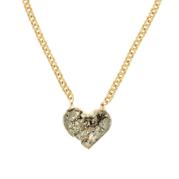 Pyrite Heart Necklace