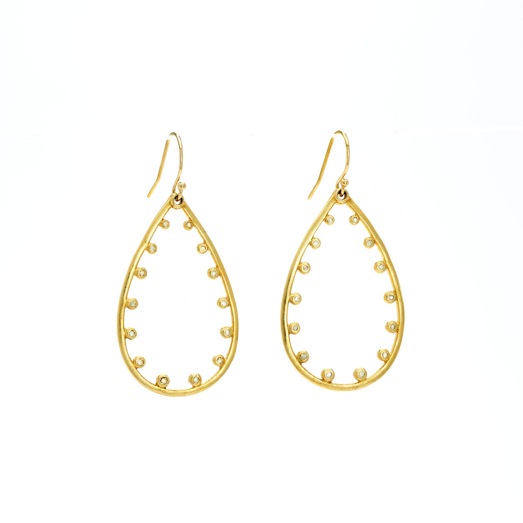 Teardrop Gold Hoop Earrings