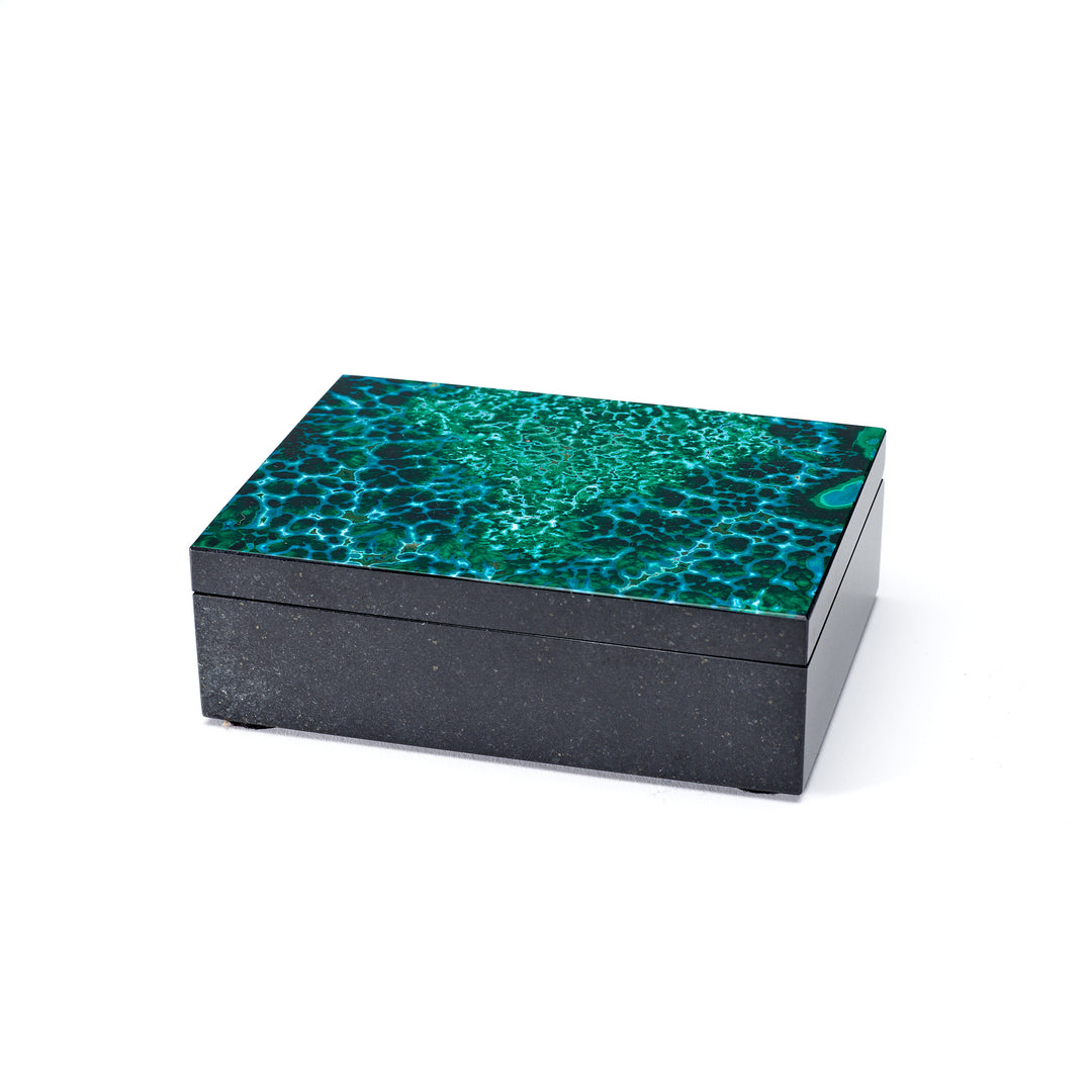 Malachite with Chrysocolla Box