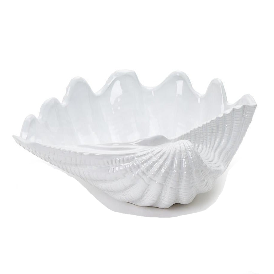 Fluted Clam Shell Decorative Bowl- Large
