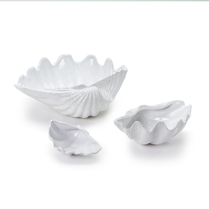Fluted Clam Shell Decorative Bowl- Large