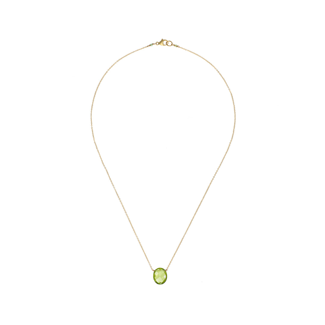 Oval Peridot Necklace