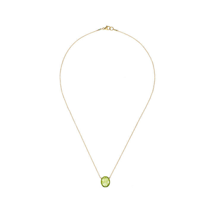 Oval Peridot Necklace