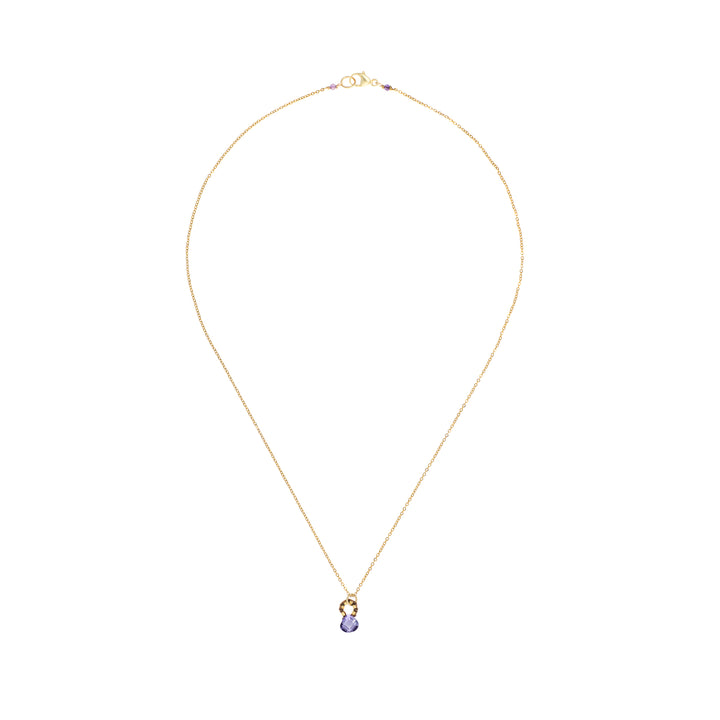 Amethyst Drop with Cord Necklace