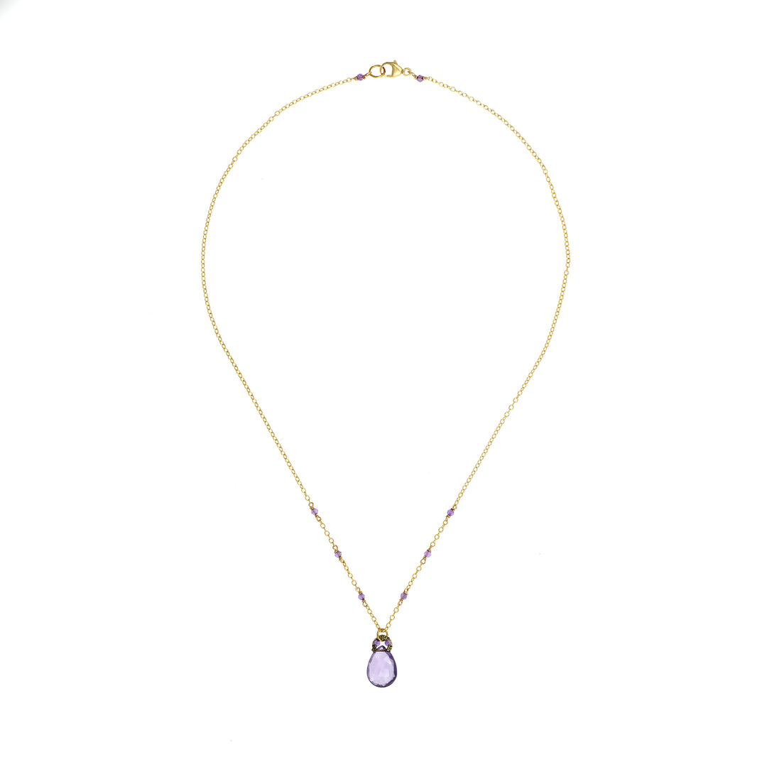 Amethyst Drop Necklace
