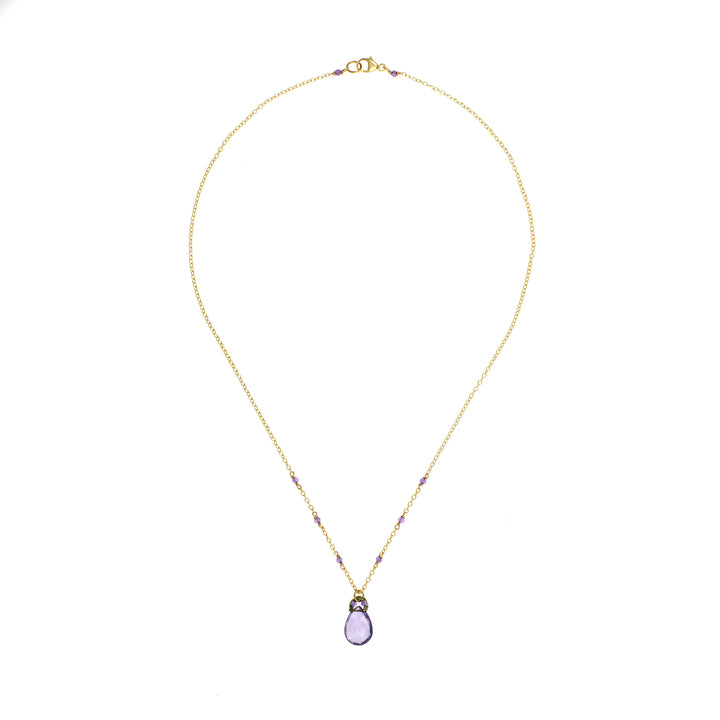 Amethyst Drop Necklace