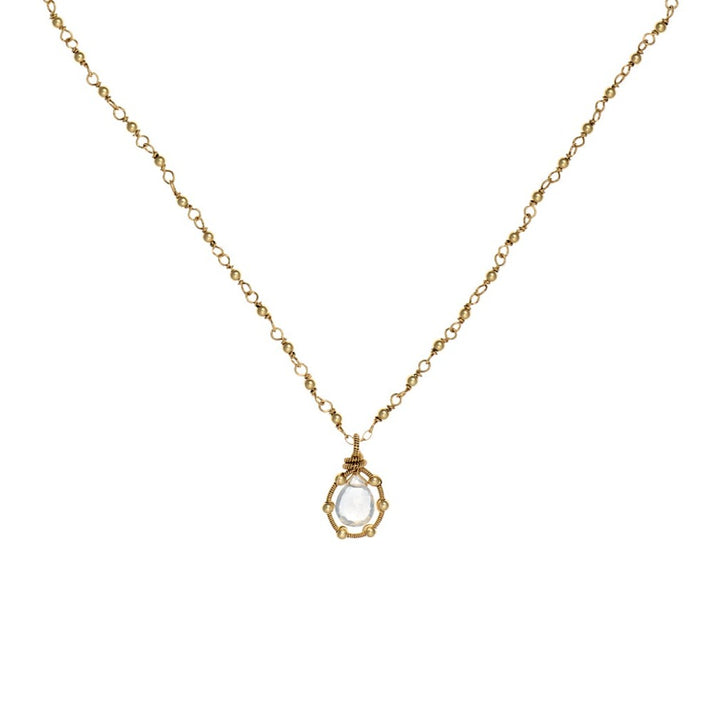 Crystal Quartz Necklace, Birthstone Series, April