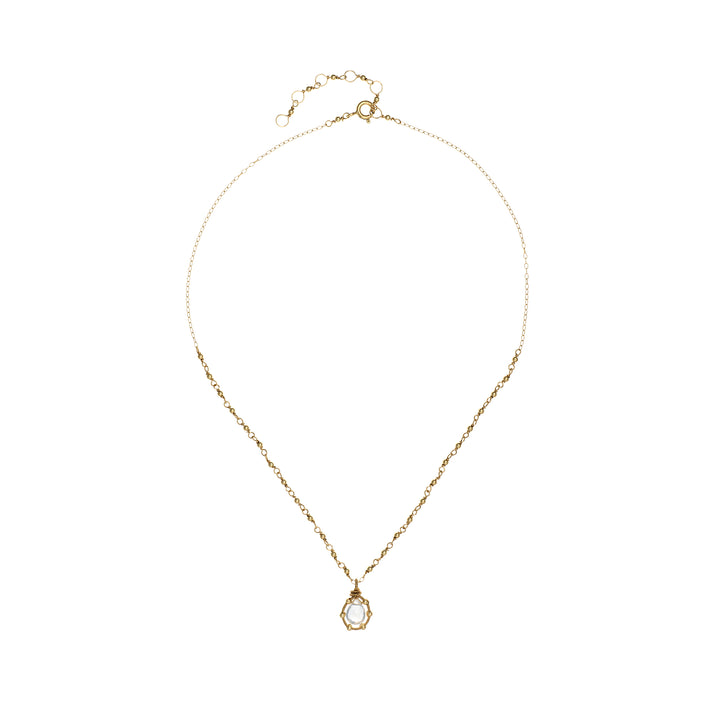 Crystal Quartz Necklace, Birthstone Series, April
