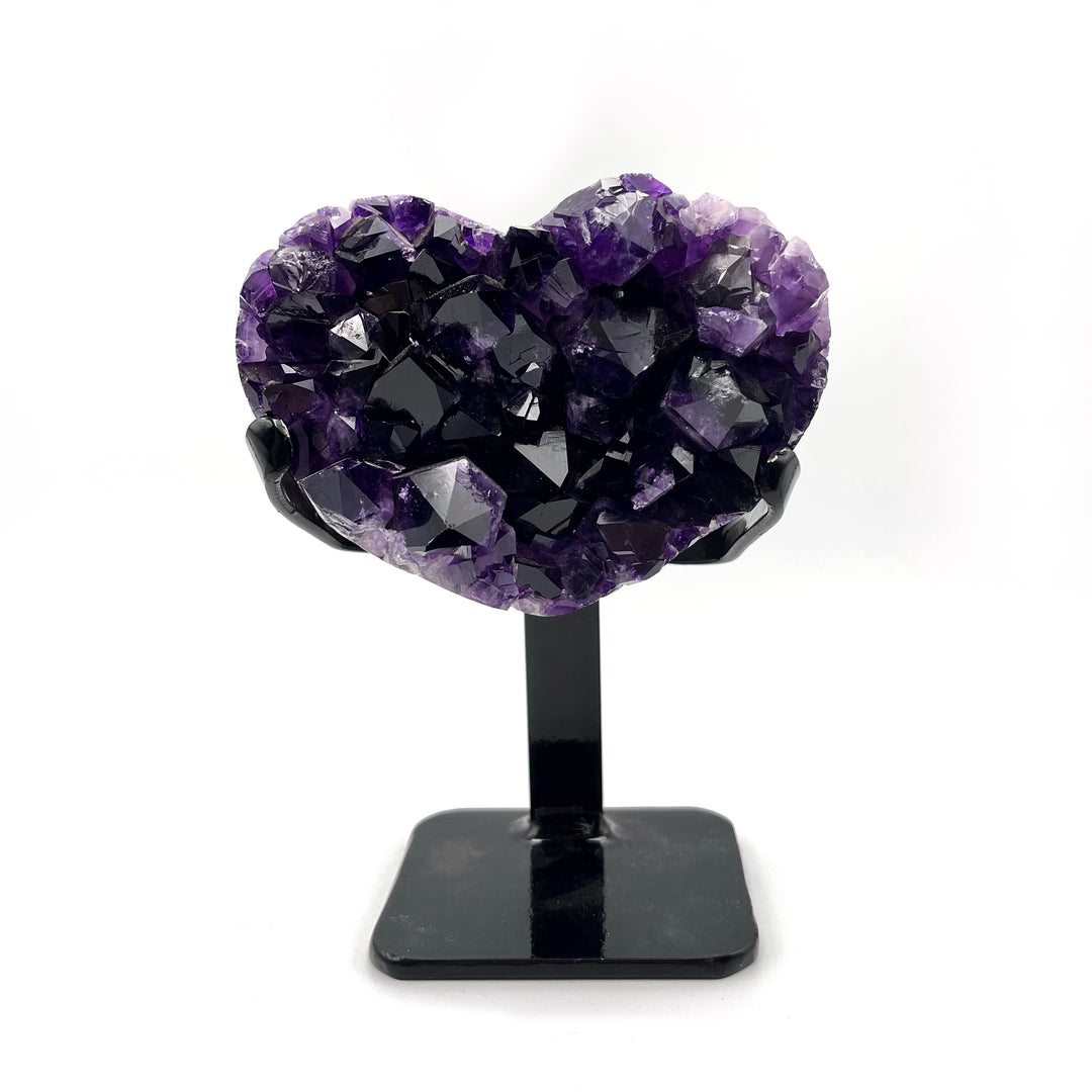 Amethyst Heart on Stand