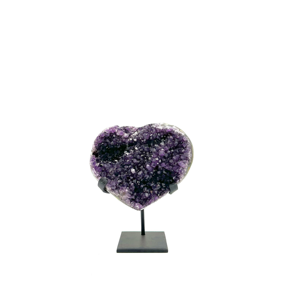 Amethyst Heart on Stand