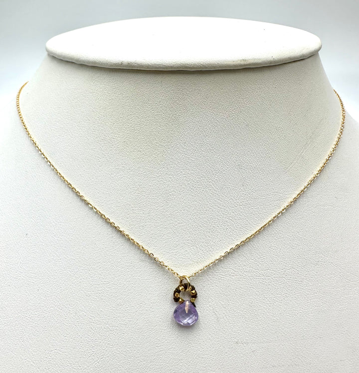 Amethyst Drop Necklace
