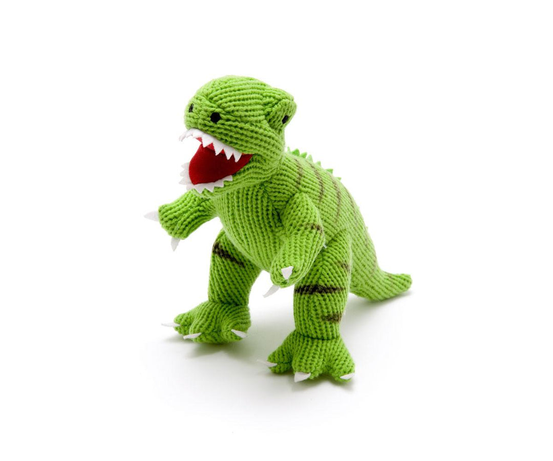 Green T.rex Knitted Plush Toy