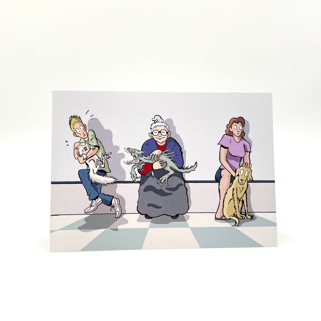 Granny at the Vet Office Card