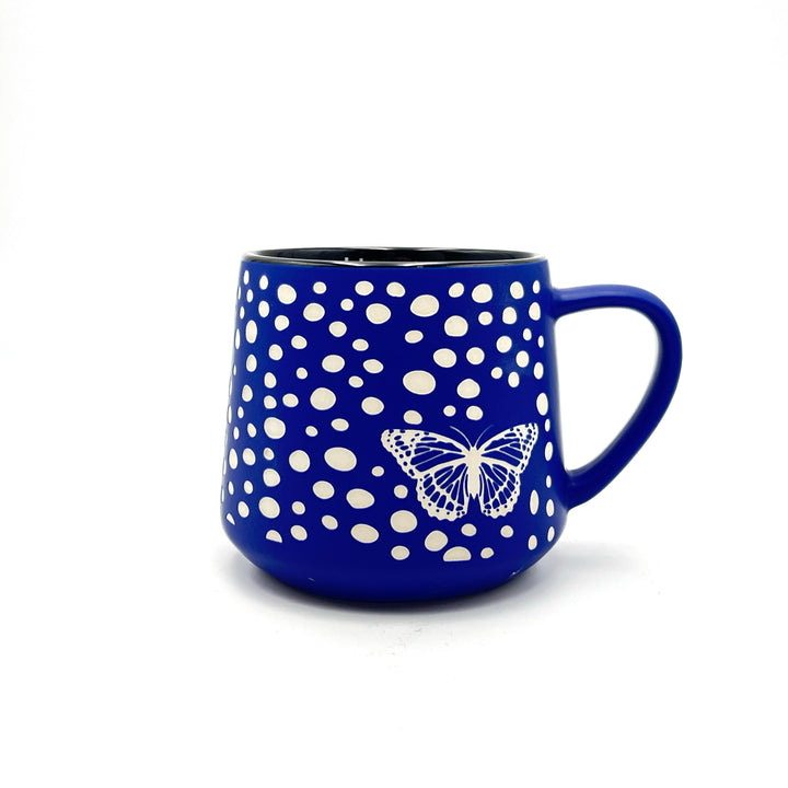 HMNS Chit Chat Blue Morpho Etched Mug