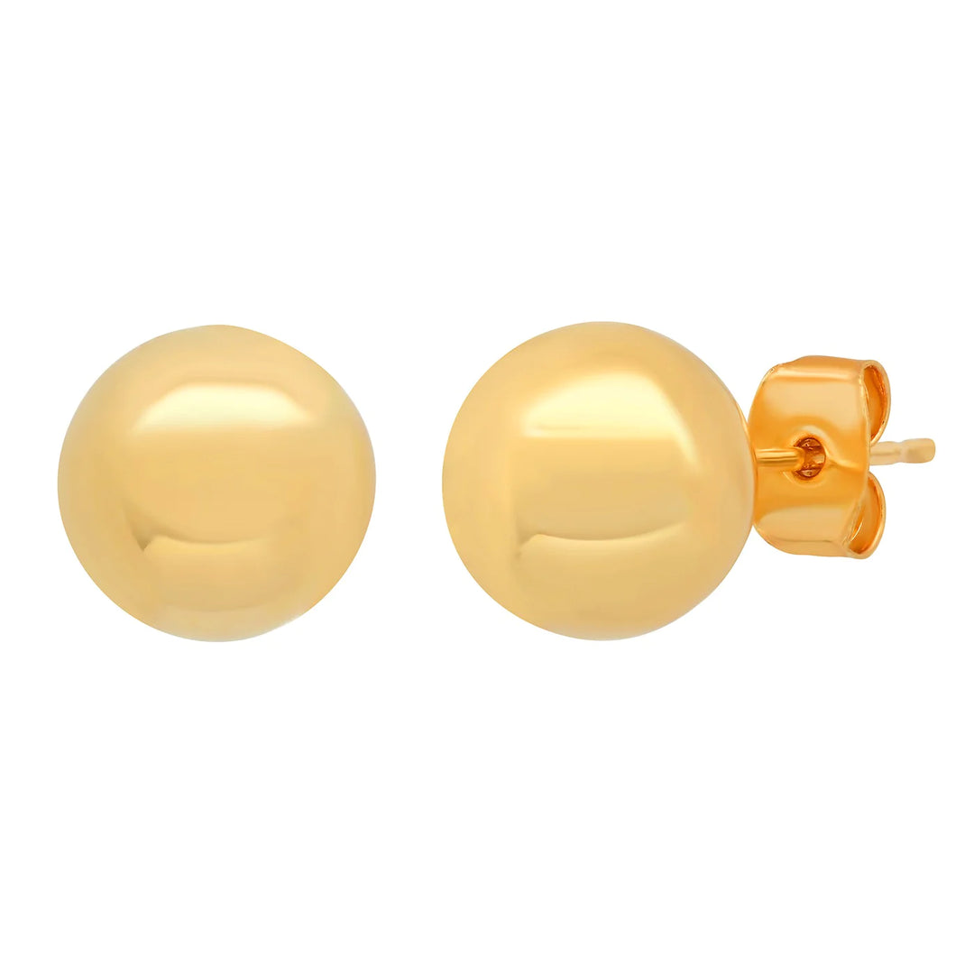 Simple Gold Ball Post Earrings