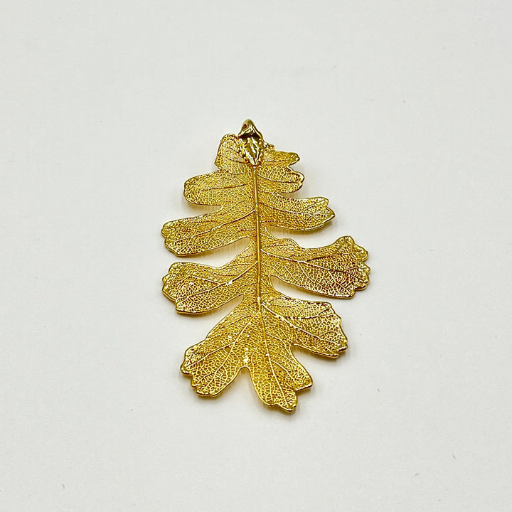 *FINAL SALE* Dipped Real Leaf Pendant