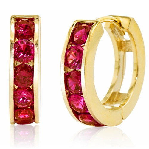 Channel Set Princess Cut Huggie Earrings