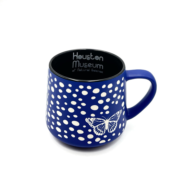 HMNS Chit Chat Blue Morpho Etched Mug