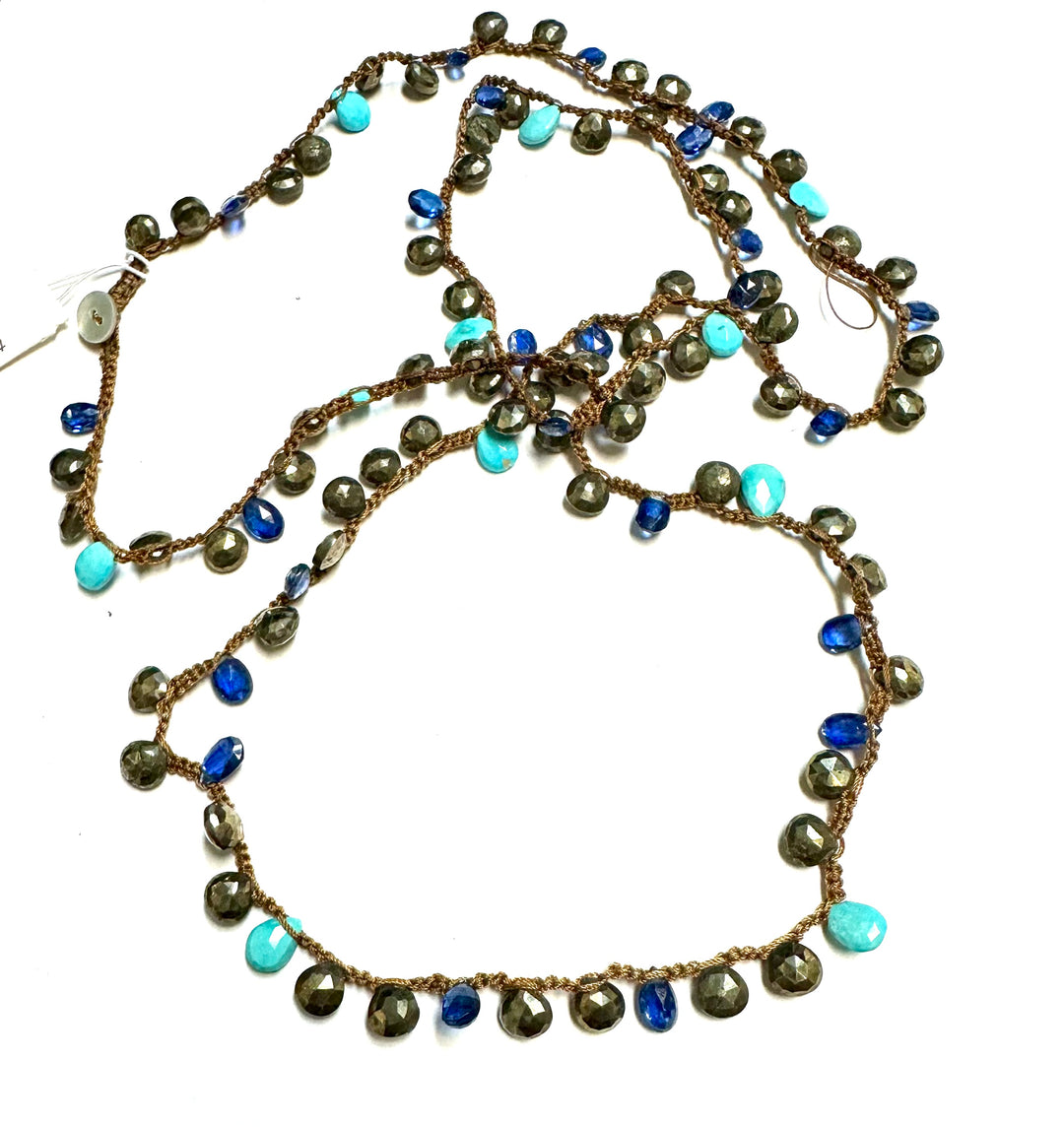 *FINAL SALE* Kyanite, Turquoise, Pyrite Necklace