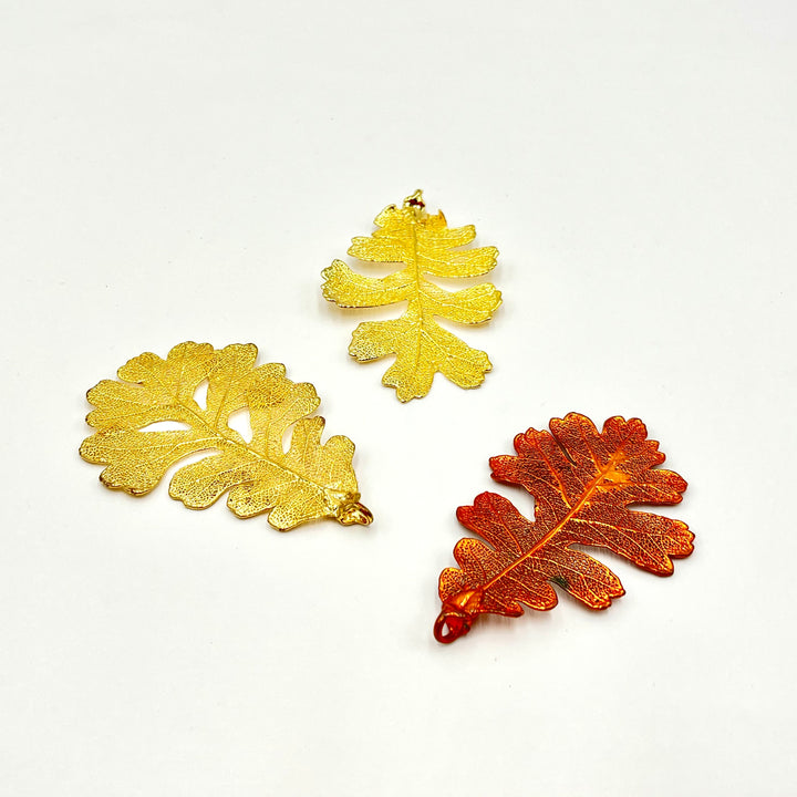 *FINAL SALE* Dipped Real Leaf Pendant