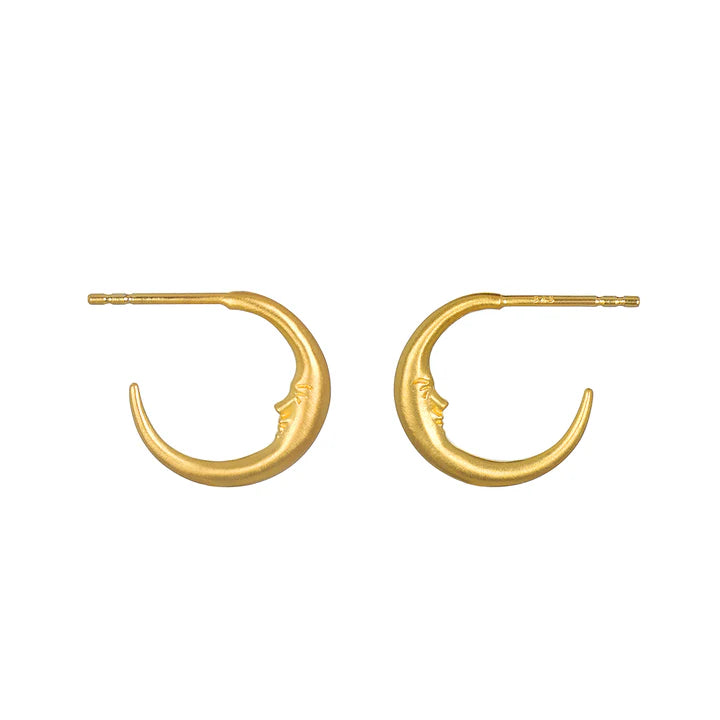 Moon Hoop Earrings