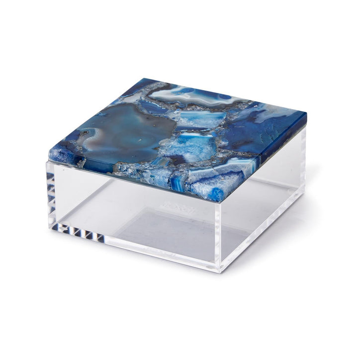 Blue Agate & Acrylic Box