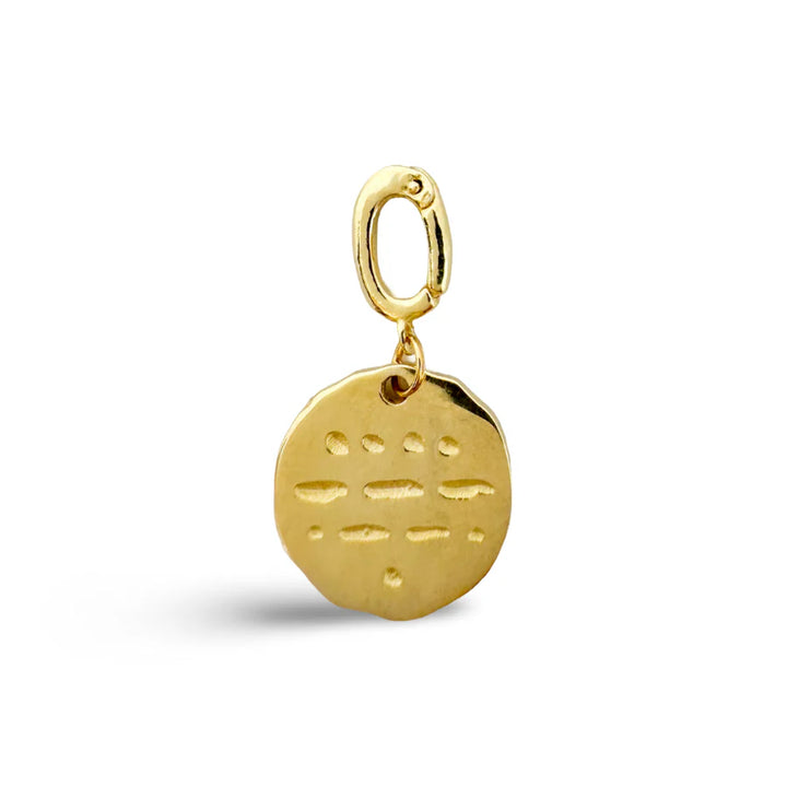 Morse Code Gold Charms