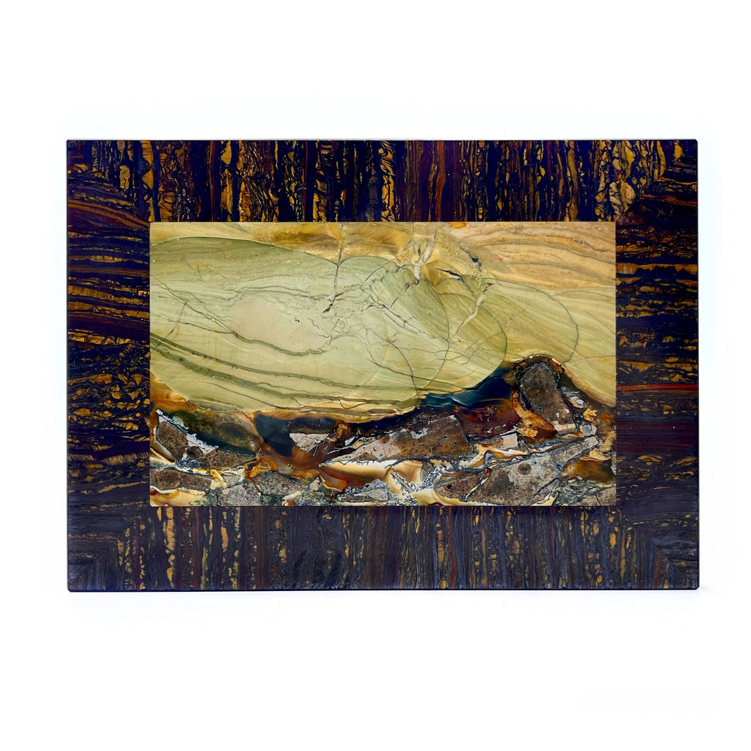Blue Mountain Jasper & Tiger Iron Wall Art