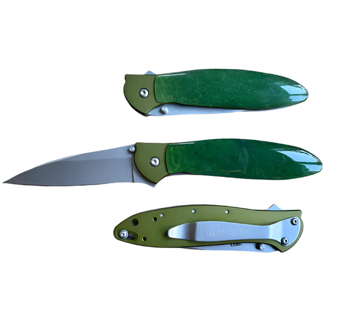 Kershaw Leek Jade Olive Pocket Knife