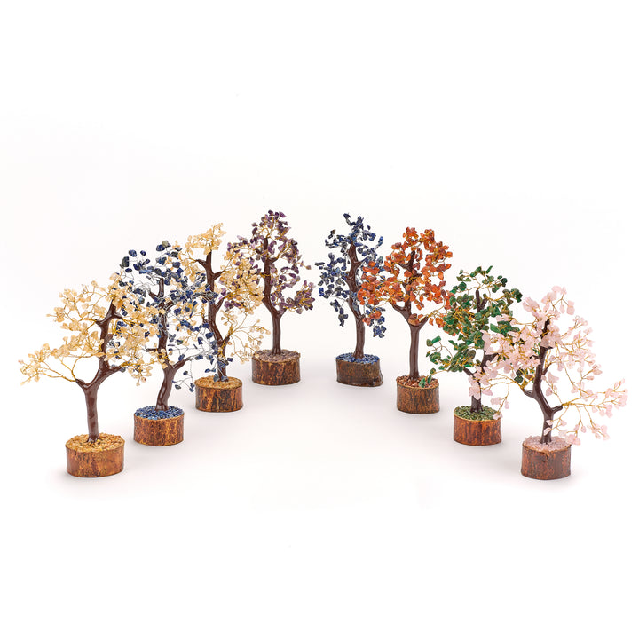 Gemstone Feng Shui Tree with Wooden Base
