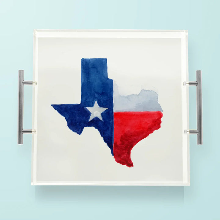Texas State Flag Acrylic Serving Tray