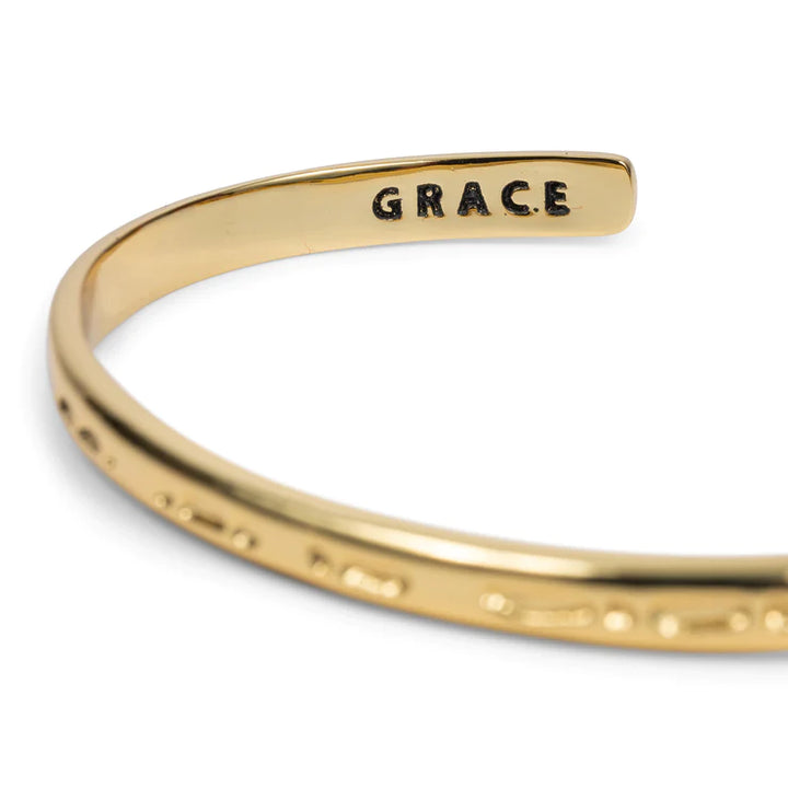 Morse Code Stamped Cuff Bracelet