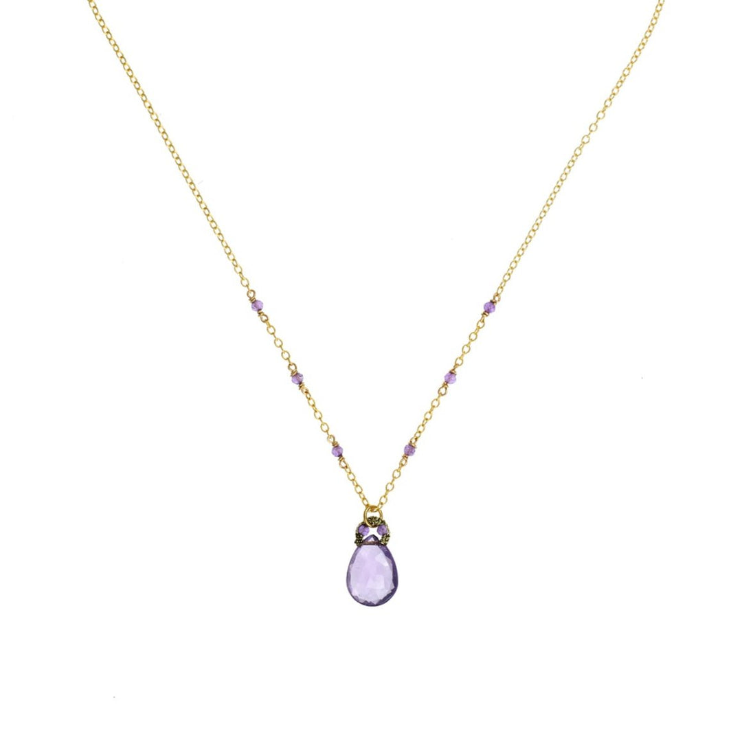 Amethyst Drop Necklace