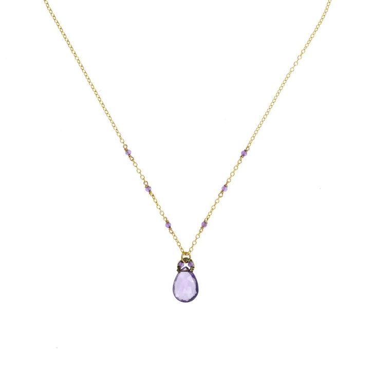 Amethyst Drop Necklace
