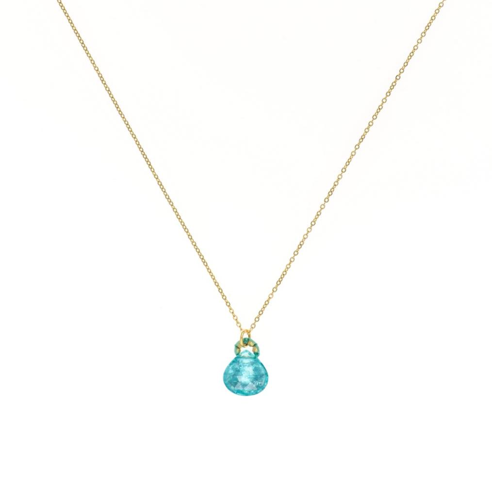 apatite necklace with silk bail