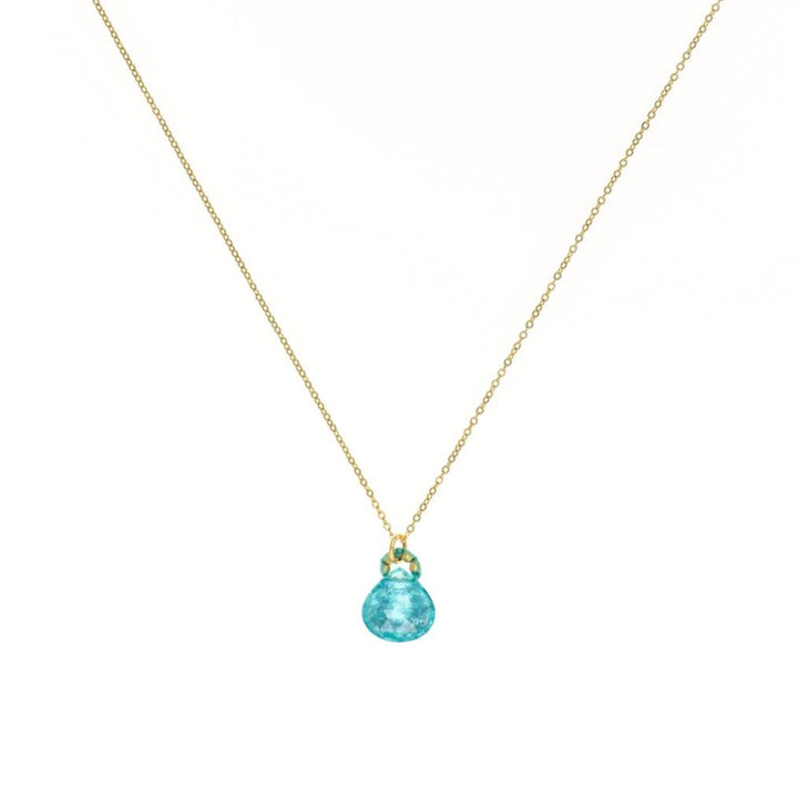 apatite necklace with silk bail