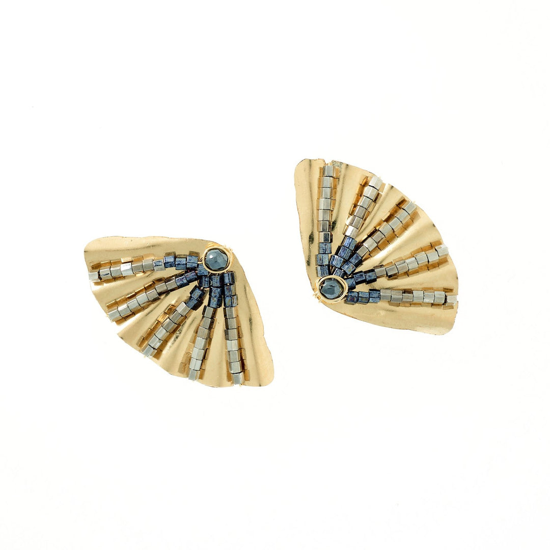 Art Deco Fan Post Earrings