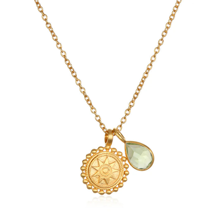Mandala Birthstone Necklace