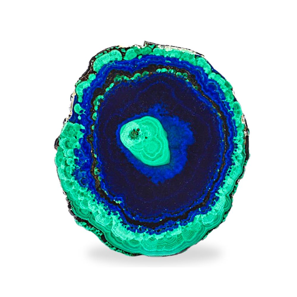 Azurite & Malachite Stalactite Slice