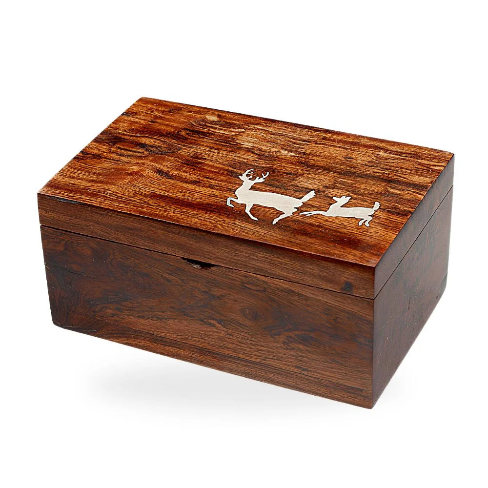 Box with Doe and Buck