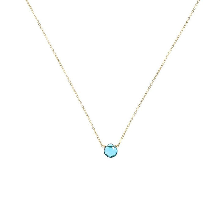 Baby Bright London Blue Topaz Necklace