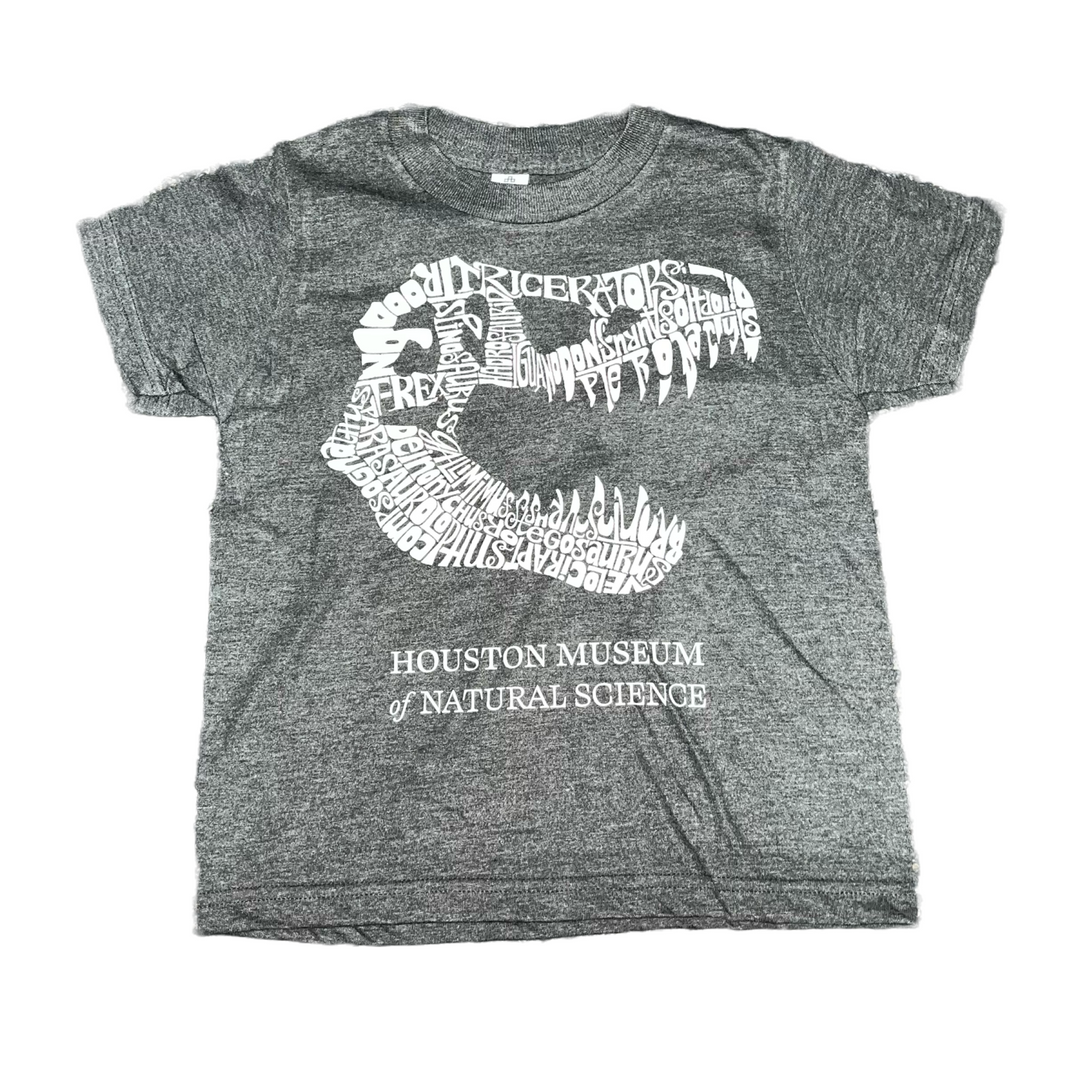 HMNS Charcoal Word T. rex Youth T-Shirt